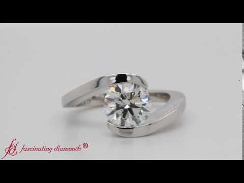 Tension Set Solitaire Engagement Ring-FDENR7806ROR