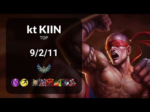 kt Kiin Lee Sin vs K'Sante TOP - KR CHALLENGER Patch 13.19