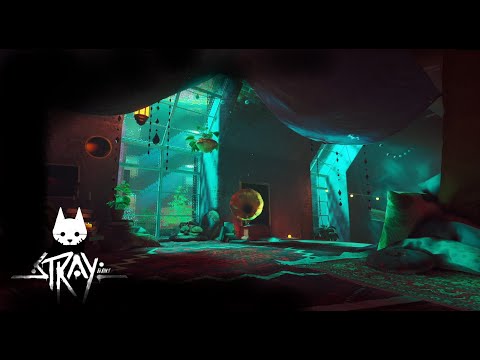 Sleeping in Clementine's Flat | 1 HOUR | Stray Video Game | Ambience | Lofi Beats | cat purring