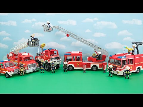 Huge Playmobil Fire Rescue Collection! City Action Fire Truck, Engine and Car Toys Plus Extra Figure