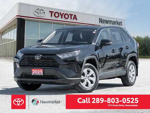 2025 Toyota RAV4 LE AWD in Black for sale at Newmarket Toyota in Newmarket, ON