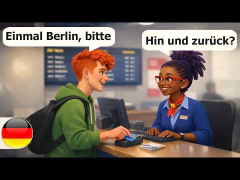 11 Short German Conversations for Beginners | Dialogues on a Trip (A1-A2)