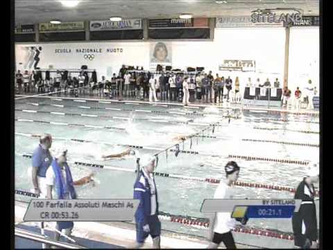 Finale dei 100 Farfalla  Assoluti Maschi Agonisti - 16 Memorial Chiara Giavi