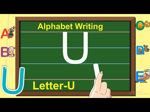 English Capital Letter Writing | Letter - U | Writing Capital ABC for children | Learning Booster