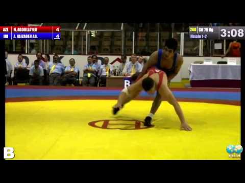 Finale 1-2 Greco-Roman 76 Kg (AZE) Nicat ABDULLAYEV (IRI) Arman ALIZADEH ABDEVALI - 2014
