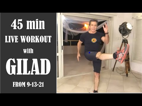 Live Workout with Gilad from 9-13-2021 | A 45 Minutes Cardio workout for all levels