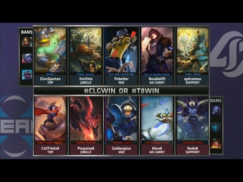 CLG vs T8 Game 2 Highlights - COUNTER LOGIC GAMING vs TEAM 8 - Week 9 NA LCS SUMMER 2015
