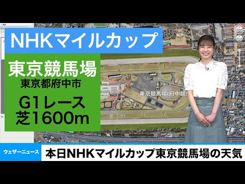 本日NHKマイルカップ 東京競馬場の天気