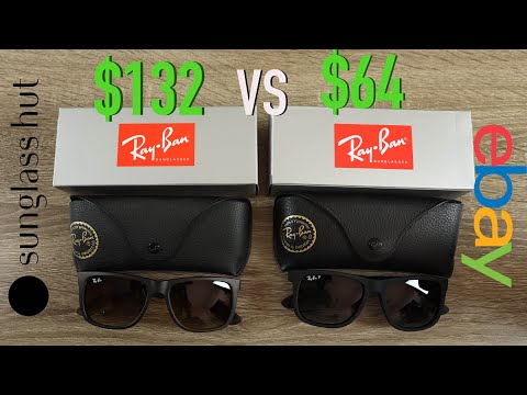How to Spot Fake Ray-Ban Justin Sunglasses Full Guide - Sunglass Hut vs eBay