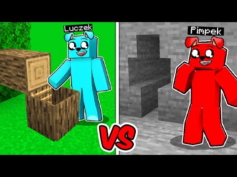 WOJNA na TAJNE BAZY w Minecraft 🦴💙❤️