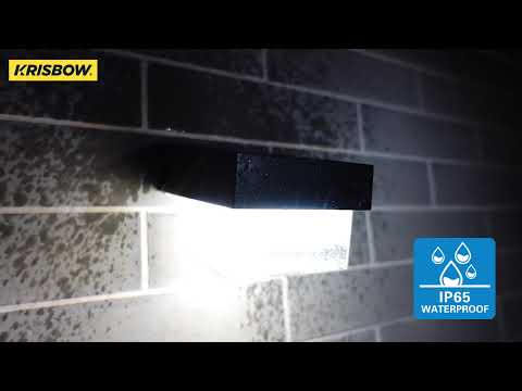 Gambar Krisbow Trans Lampu Dinding Outdoor LED Solar 3CCT IP54 Square - Hitam