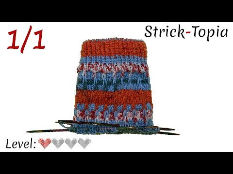 Hebemaschenmuster in Runden stricken leicht gemacht - Video 1/1