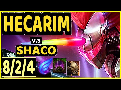 HECARIM vs SHACO - 8/2/4 KDA JUNGLE GAMEPLAY - KR Ranked GRANDMASTER