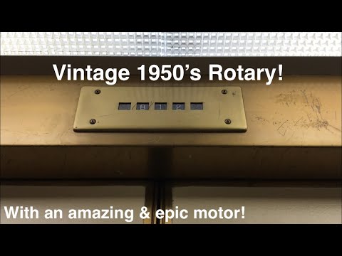 (AMAZING MOTOR) Vintage Late 1950's Rotary Hydraulic Elevator @ Mayfair Mall in Wawautosa, WI