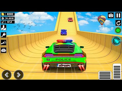 US Police Car Driving Stunts Racing 2023 - Impossible Ramp Car Simulator 3D - Android GamePlay