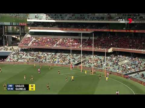 SANFL Grand Final Snapshot - Eagle Tyson Stengle curls one from the boundary
