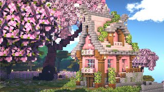 How to Build a Cherry House + interior in Minecraft