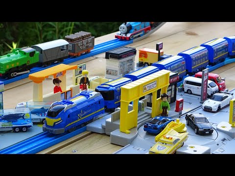 Plarail Railway☆Let's run Thomas and the Blue Distance Train at Tomica Town Station