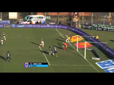 Gol de Cervi. Chicago 0 - Central 2. Fecha 12. Primera División 2015. FPT.