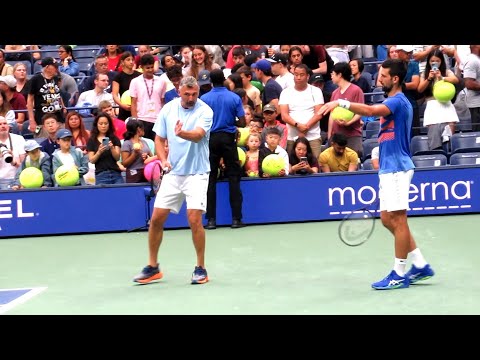 Novak Djokovic Frustrated Argues with Coach at Practice