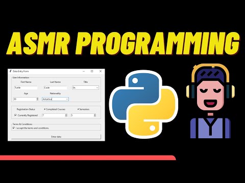 Asmr Programing Python Tkinter Data Entry No Talking