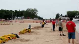 preview picture of video 'Grand Marais, Michigan 4th of July 2012 Bay Crossing'