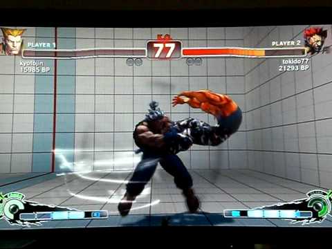 Tokido [Akuma] vs kyotojin [Guile] SUPER STREET FIGHTER 4 - Japanese Online Ranked Matches