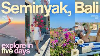 exploring SEMINYAK BALI in 5 days🌺 fake designer haul, where to eat, things to d