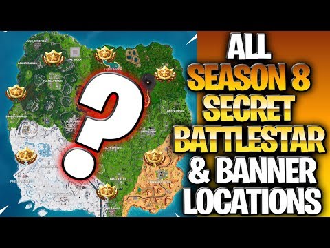 ALL SEASON 8 SECRET BATTLESTARS & BANNERS WEEK 1-10 (All Hidden Star & Banner Locations)