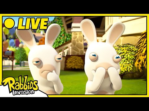 [LIVE 🔴] The Rabbids invade the neighborhood |  Rabbids Invasion | Cartoon for Kids