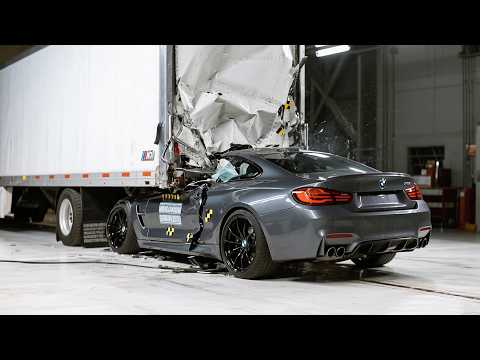 Fast Car VS Truck Trailer Crash Test