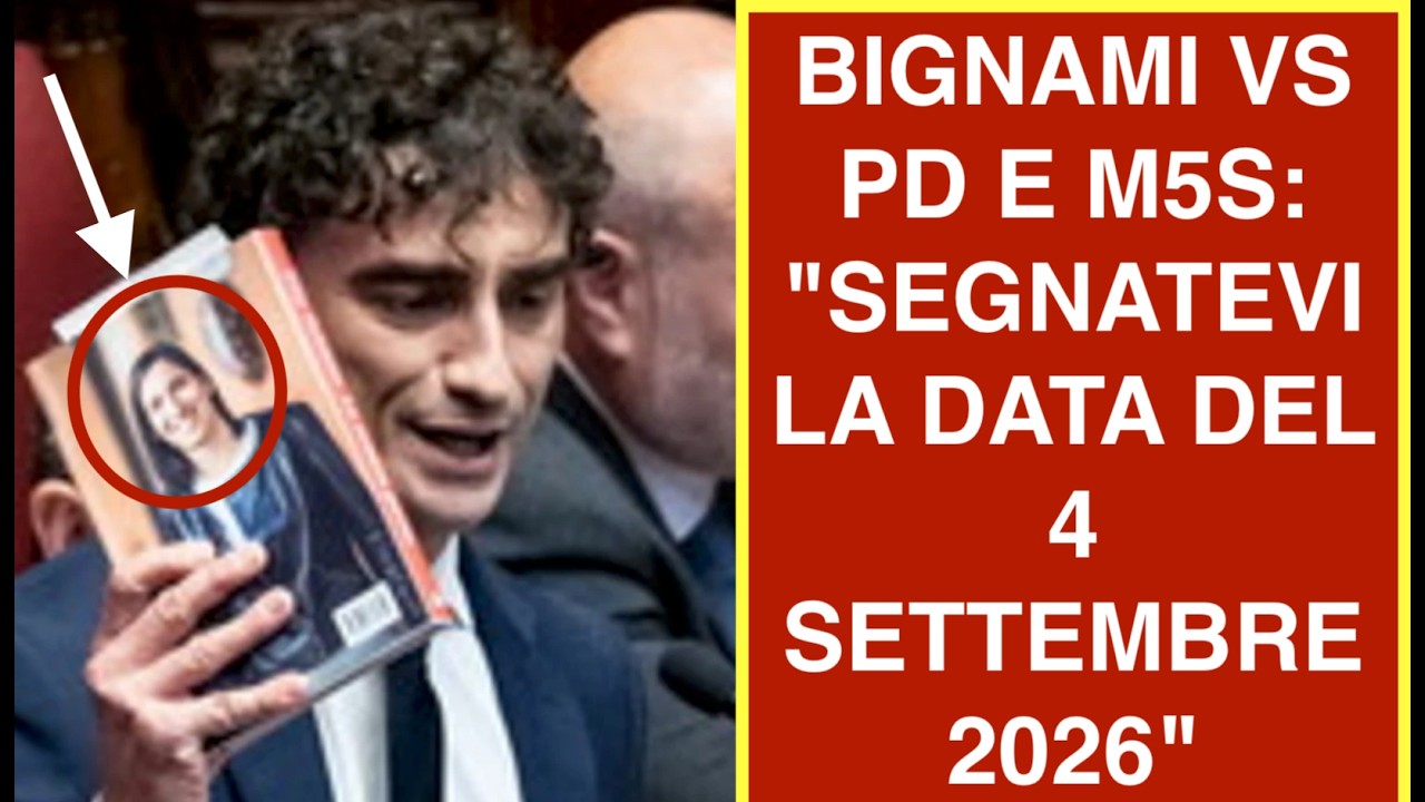 BIGNAMI VS PD E M5S: "SEGNATEVI LA DATA DEL 4 SETTEMBRE 2026"