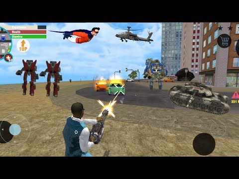 Real Gangster Crime(Real Hero Fight With Machine Gun)Real Hero Fight Robot Car - Android Gameplay HD