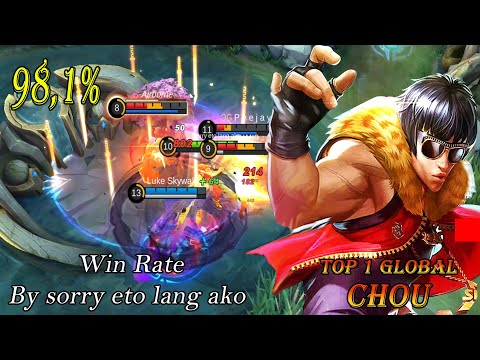 Winrate Hampir 100% ??? - Top 1 Global Chou S18 By sorry eto lang ako - MLBB