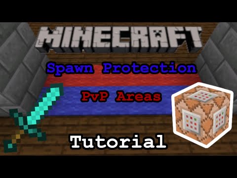 Minecraft Spawn Protection and pvp Areas Command Block Tutorial | Xbox One, PS4, Windows 10, MCPE