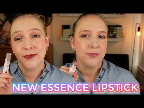 NEW ESSENCE LIPSTICK REVIEW // Satin Glow lipstick & Hydra Kiss Lip Tint