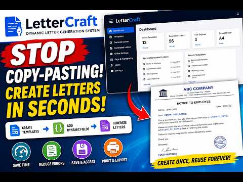 LetterCraft – Dynamic Letter Generator & Office Document Automation System
