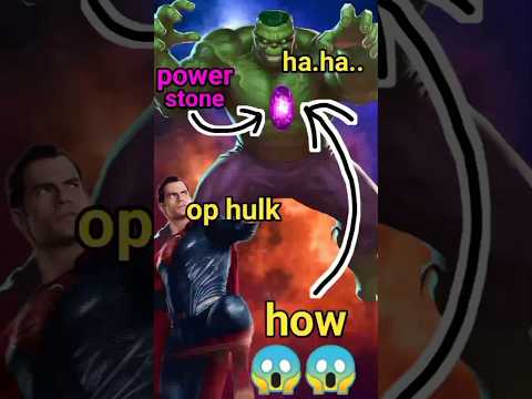 hulk combined with power stone vs superman 🤔🤔😱 #shorts #avengers #superman