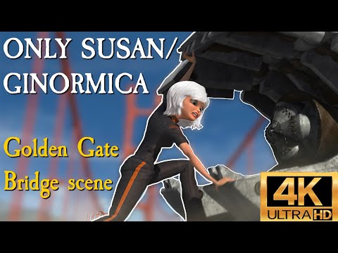ONLY Susan/Ginormica fights Robot probe scene | Monsters vs aliens (4K 60FPS)