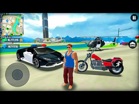 US Police Car Bike and Helicopter Open World Drive 3D Simulator - Android Gameplay