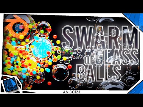Swarm of Glass balls in BLENDER ! | Tutorial | Blender