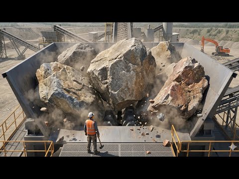 "Huge Rocks Crushing Process. Super Satisfying Stone Crushing Process by Jaw Crusher #rockcrusher"