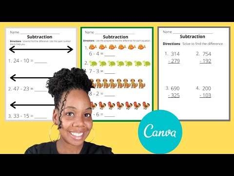 Editable Subtraction Templates For Custom