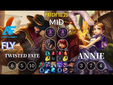AF Fly Twisted Fate vs Annie Mid - KR Patch 10.25