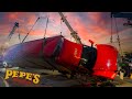 Trash Trailer Rollover - 2 Rotator Heavy Rescue