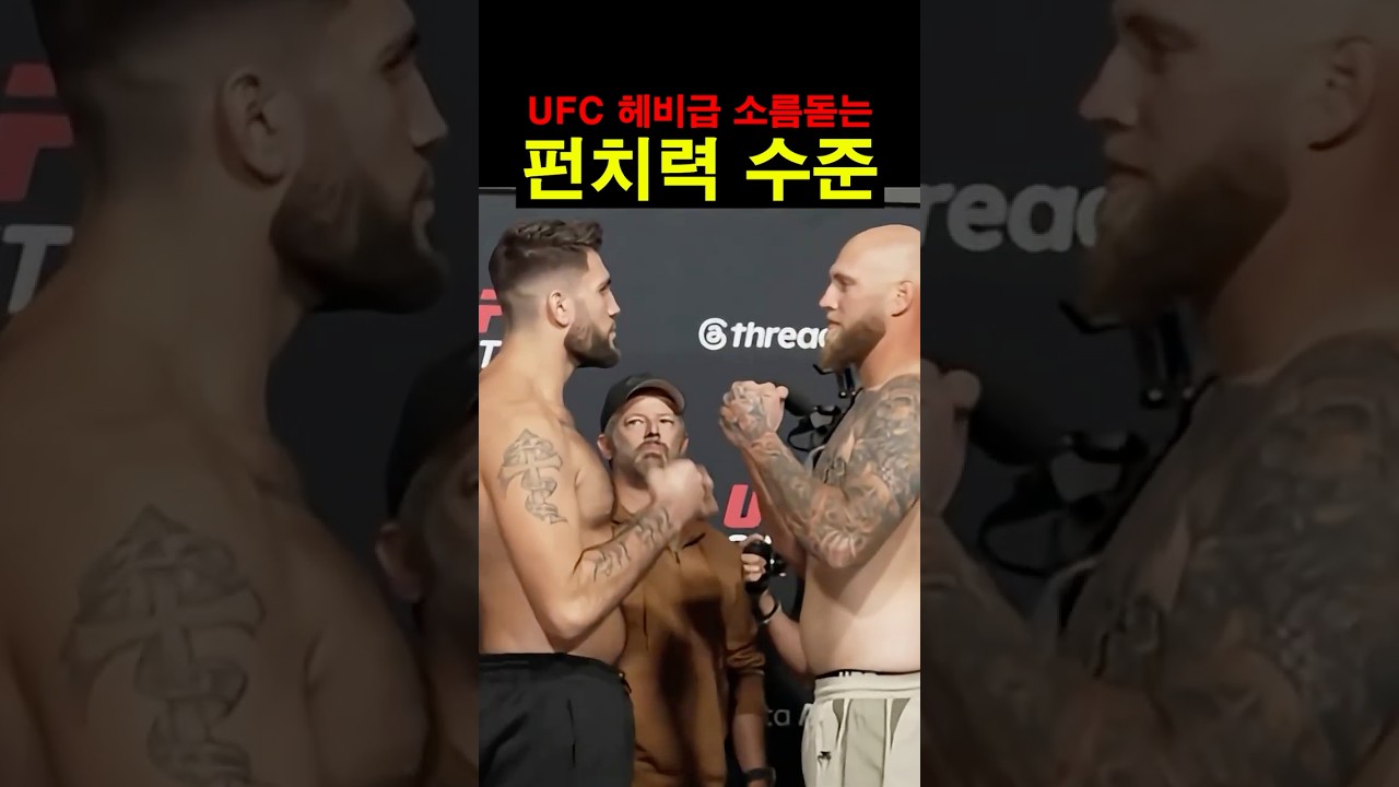 UFC 헤비급 소름돋는 펀치력 수준 ㄷㄷ
