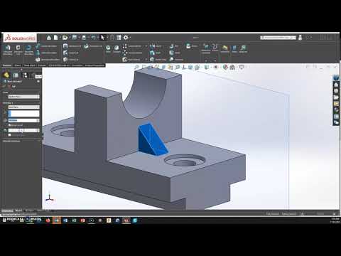 ADDING A MID-PLANE AND RIB TOOL - SOLIDWORKS