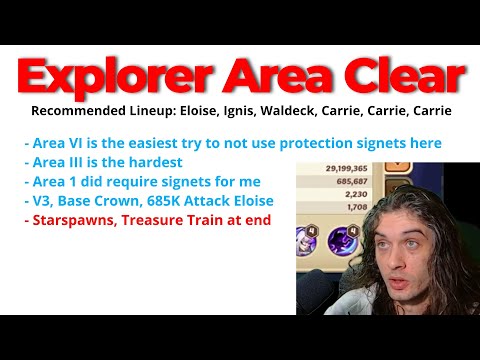 Explorer Area Clear, V3 Eloise 650K Attack, Void Vortex