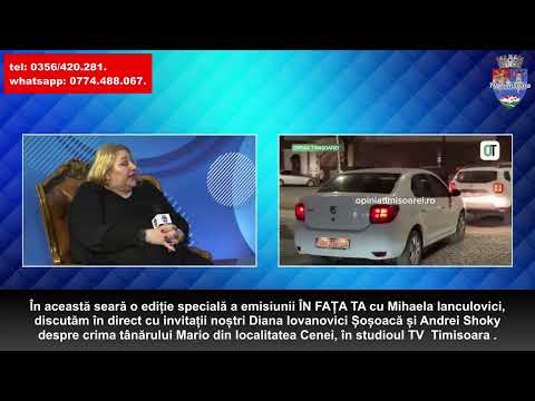 ÎN FAȚA TA cu Mihaela Ianculovici,alături de Diana Șoșoacă.