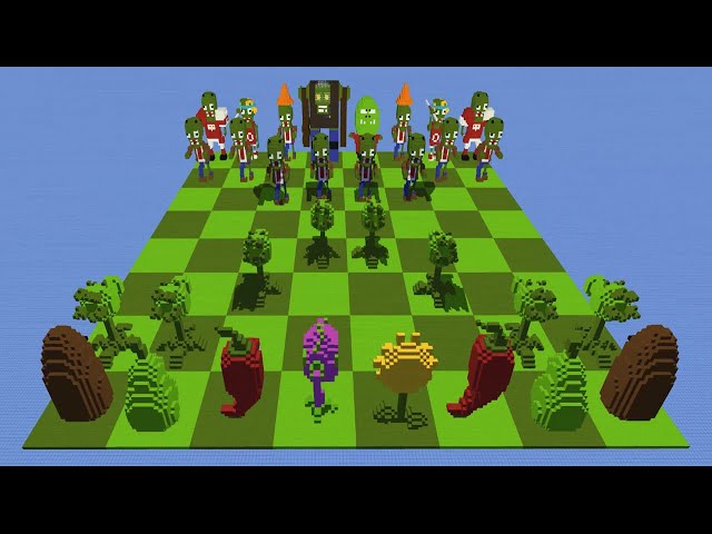 Plants vs Zombies 3d chess minecraft animation mine imator Minecraft Map